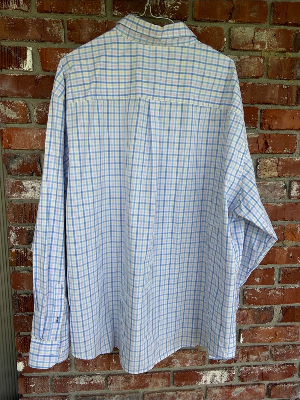 Izod blue plaid button down shirt Size 3 XLT - Picture 4 of 7